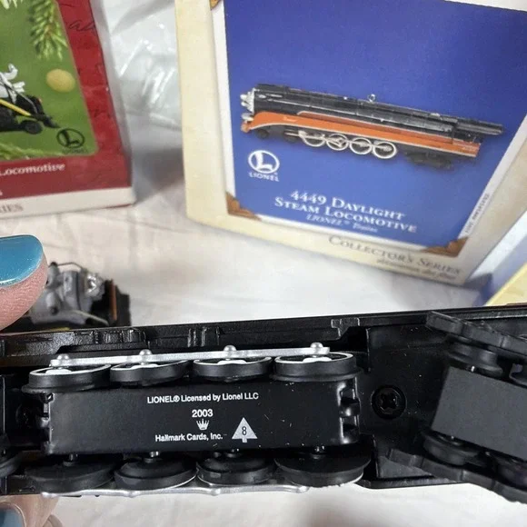 Lionel Locomotive * Vintage Lot Of 4 * Hallmark Keepsake * Metal * Wheels Move - Picture 12 of 16